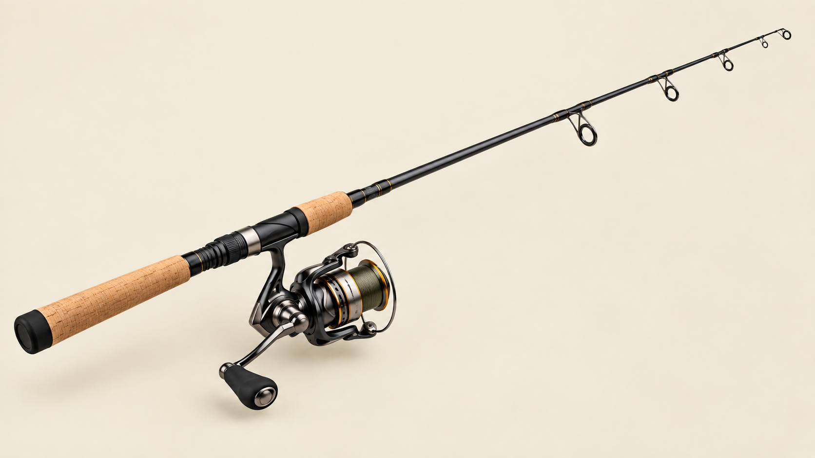 Realistic river and inshore spinning rod and reel